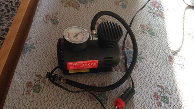 The compressor on a Gio Style portable 12 volt fridge