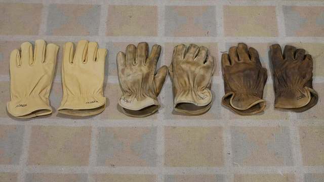 Cowhide leather work gloves