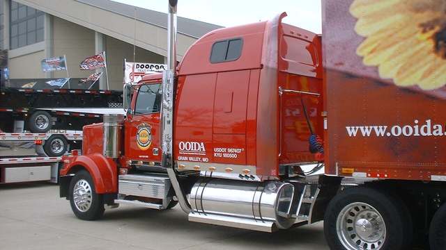 A dressed Peterbilt at a show