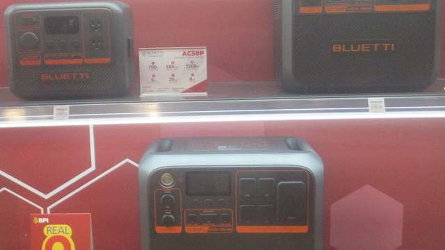 A portable power station on a table